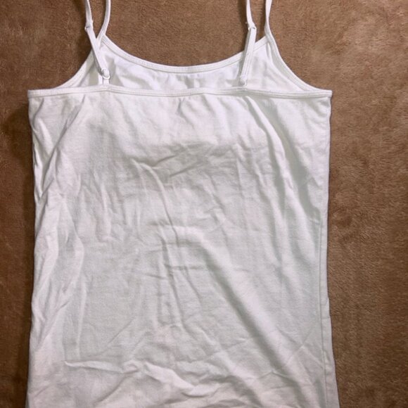 PS Aeropostale Girl 14 White Adjustable Spaghetti Strap Built-in‎ Bra Cami (T) - Picture 4 of 5
